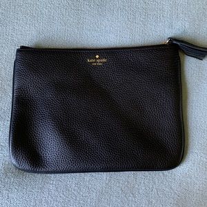 Kate Spade Black Leather Clutch